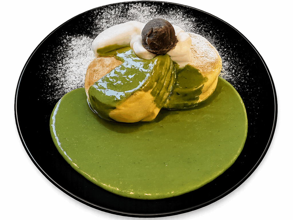 抹茶ソースパンケーキ
